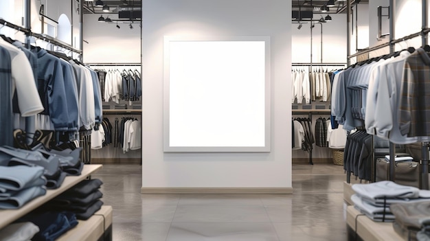 A clothing rack showcasing contemporary apparel in a fashion boutique.