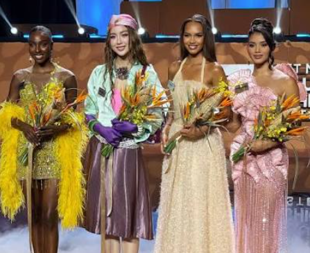 Nigerian representative Tamunosoye Karibi-George posing with other competitors