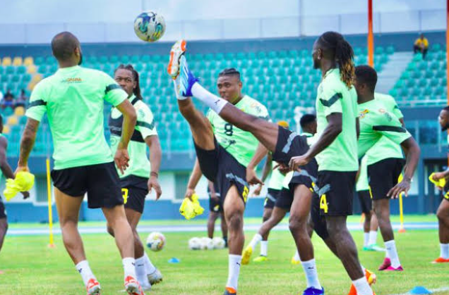 Black Stars training session underway at the Accra Sports Stadium in Accra, Ghana