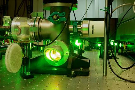 Advanced high-power laser laboratory facility equipped with optical diagnostics.