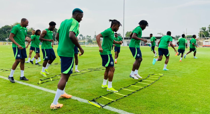 Super Eagles Step Up AFCON Training in Uyo